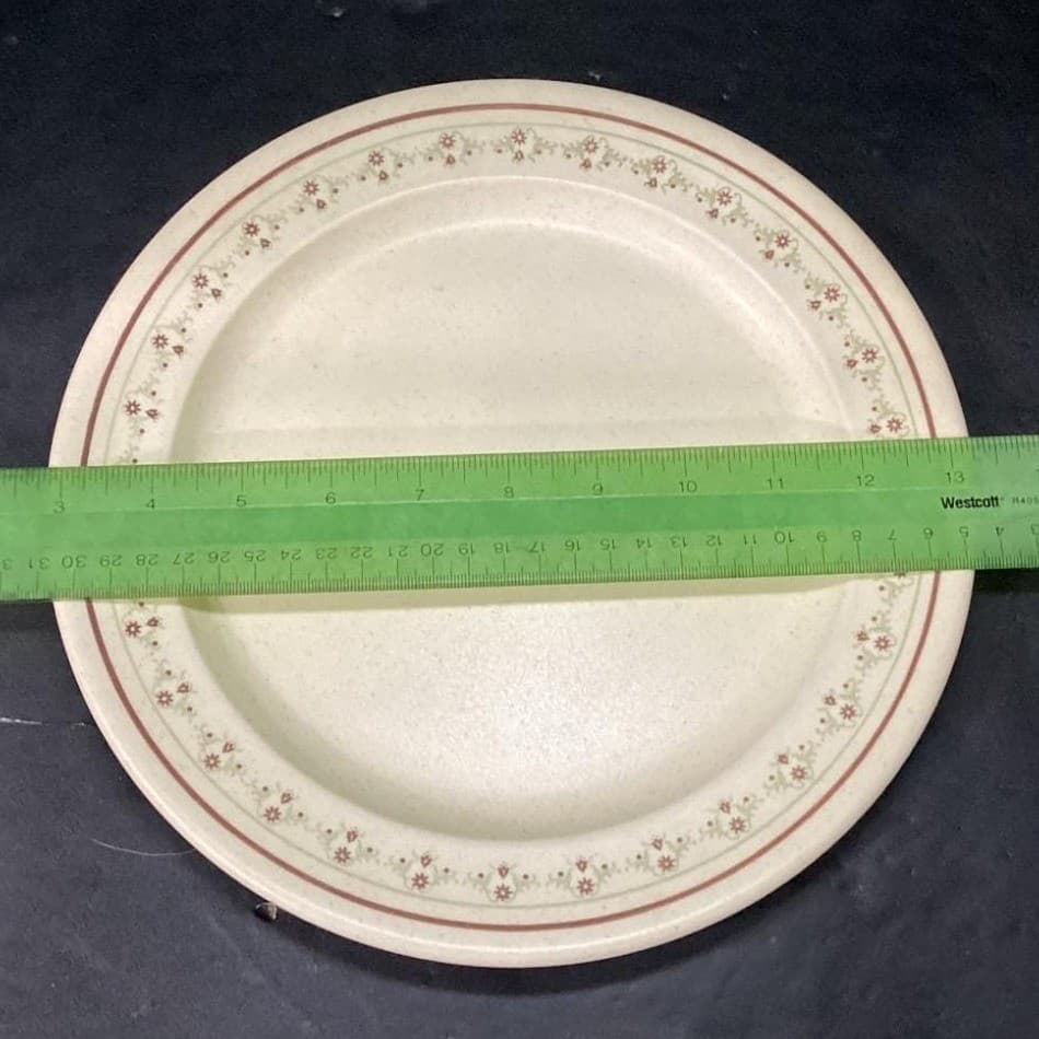 Anchor Hocking Chantilly Dinner Plates, Set of 4, Vtg Floral Border Dinnerware - Thumbnail 6