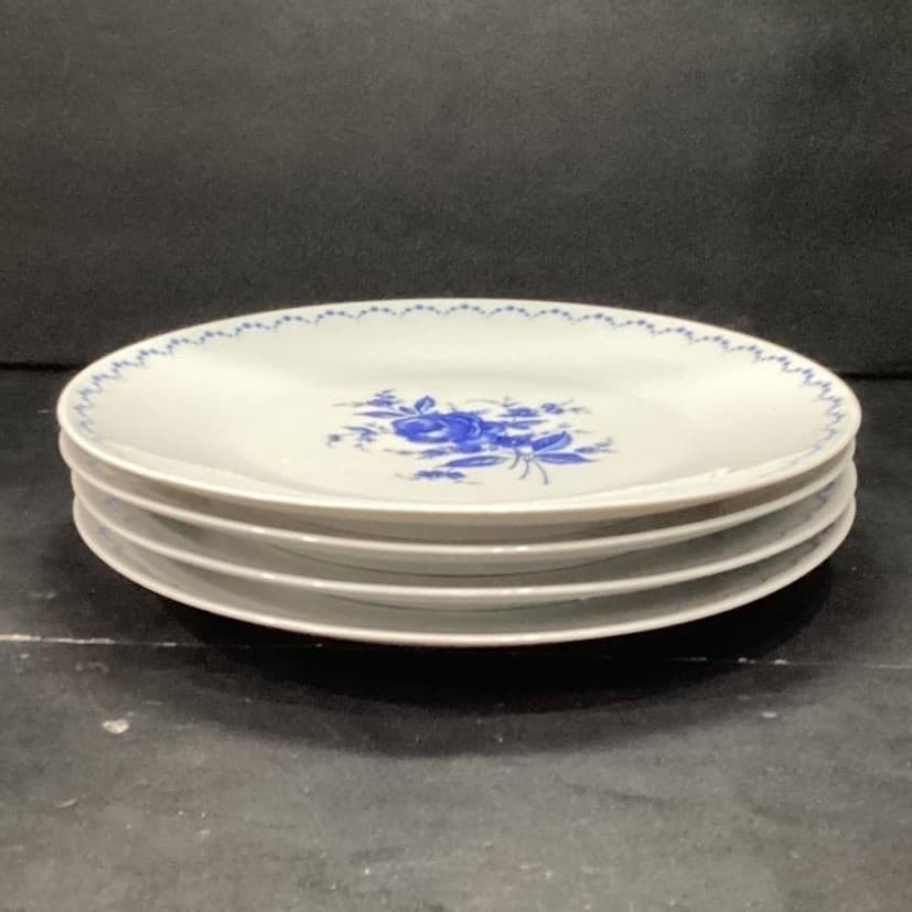 Alboth & Kaiser Bavaria Blue Floral Dinner Plates, Set of 4, Vintage China - Thumbnail 10