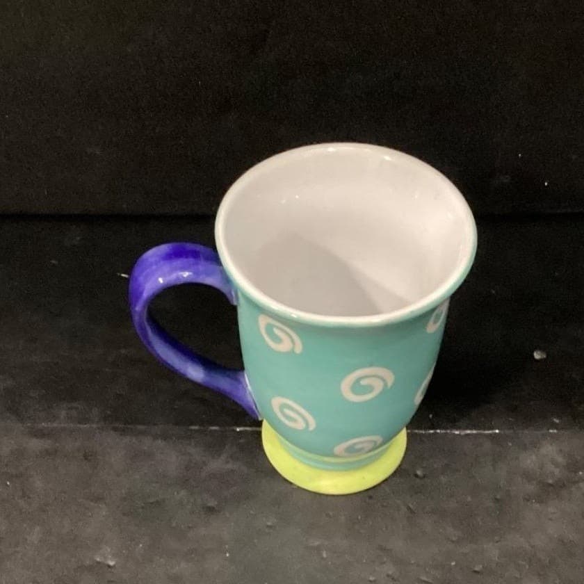 Pfaltzgraff Designer Collection Oversized Coffee Cup, Vintage Pedestal Mug - Thumbnail 3