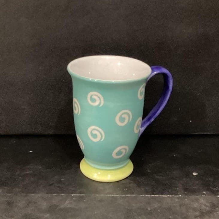 Pfaltzgraff Designer Collection Oversized Coffee Cup, Vintage Pedestal Mug - Thumbnail 2