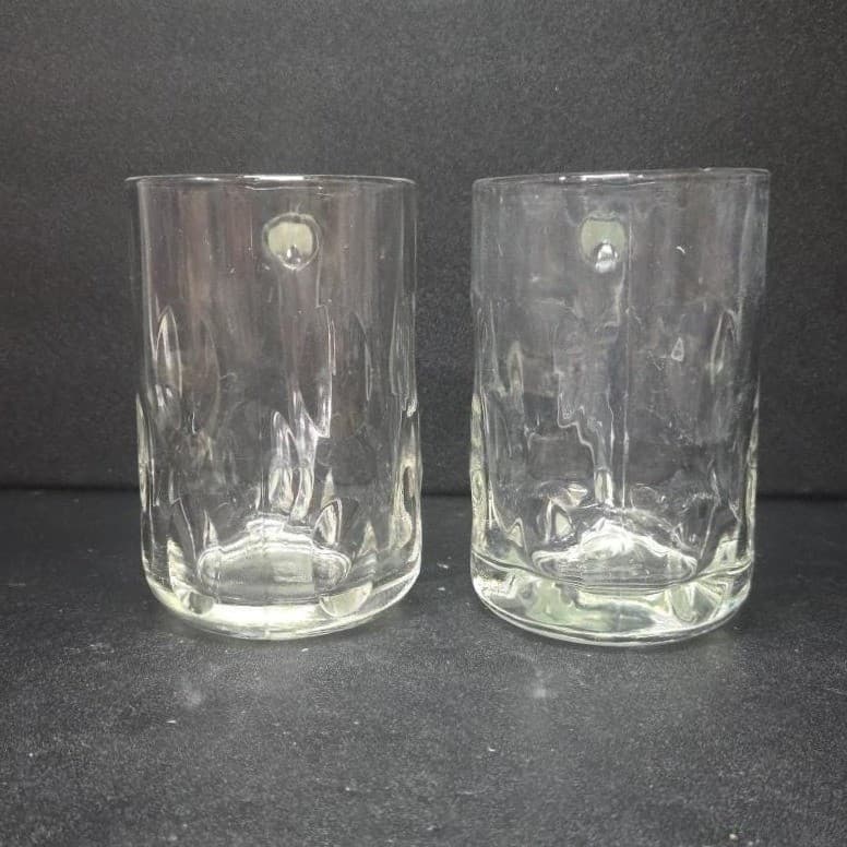 Anchor Hocking Dimpled Glass Mugs, Set of 2, Thumbprint Root Beer Cup, Drinkware - Thumbnail 3