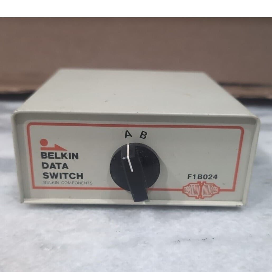 Belkin Data Switch F1B024 Vintage A/B Manual DB25 Parallel Serial Switch Box - Thumbnail 2