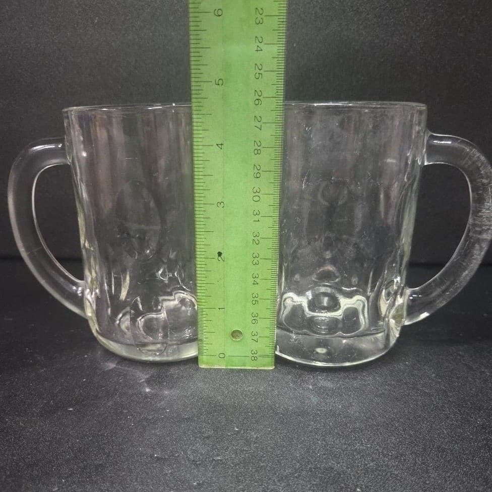 Anchor Hocking Dimpled Glass Mugs, Set of 2, Thumbprint Root Beer Cup, Drinkware - Thumbnail 9