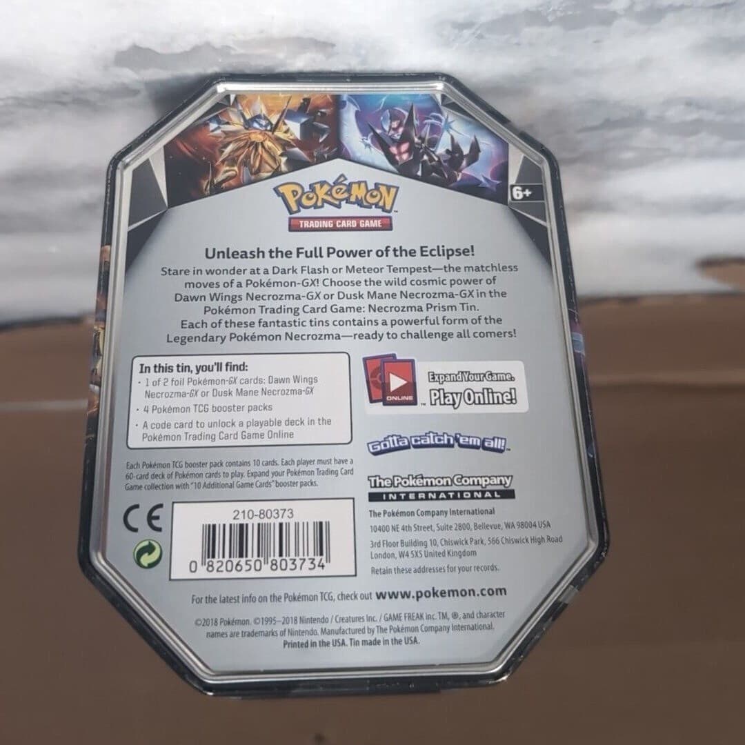 Pokemon TCG Necrozma Prism Tin Empty Card Storage Dusk Mane Dawn Wings 2018 - Thumbnail 4