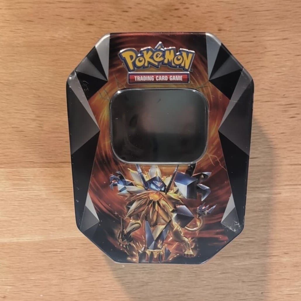 Pokemon TCG Necrozma Prism Tin Empty Card Storage Dusk Mane Dawn Wings 2018