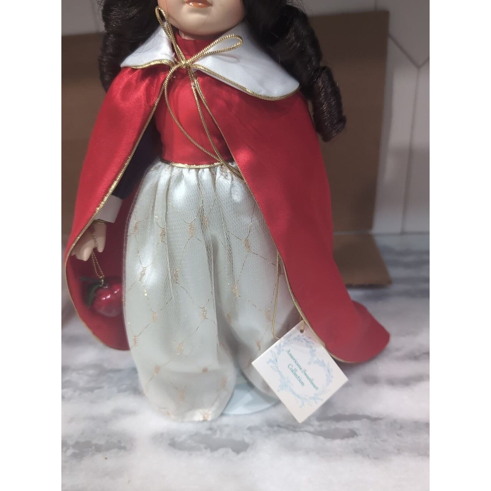 Americana Sweetheart Collection Porcelain Doll Snow White Red Cape Fairytale - Thumbnail 4