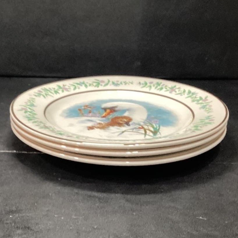 Avon "Gentle Moments" Collector Plates, Set of 3, Vtg Enoch Wedgwood Tunstall - Thumbnail 7