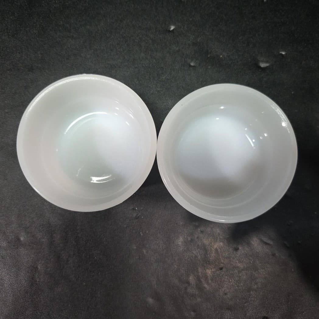 Glasbake Milk Glass Custard Ramekins, Set of 2, Dessert Cups, White Glassware - Thumbnail 6
