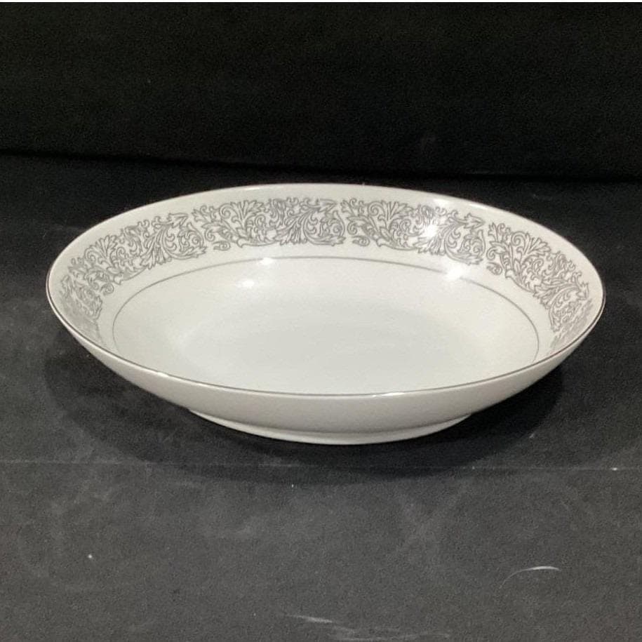 Brookwood Porcelain "Santiago" Oval Vegetable Bowl, Vintage White Serveware - Thumbnail 2