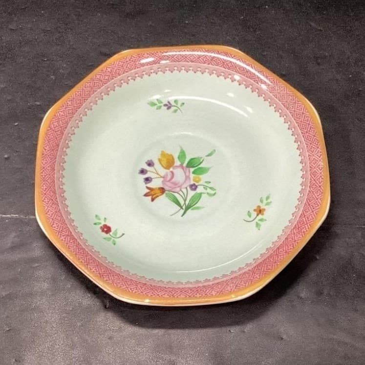 Adams Calyx Ware Lowestoft Dessert Plates, Set of 2 Hand-Painted Fruit Tableware - Thumbnail 3