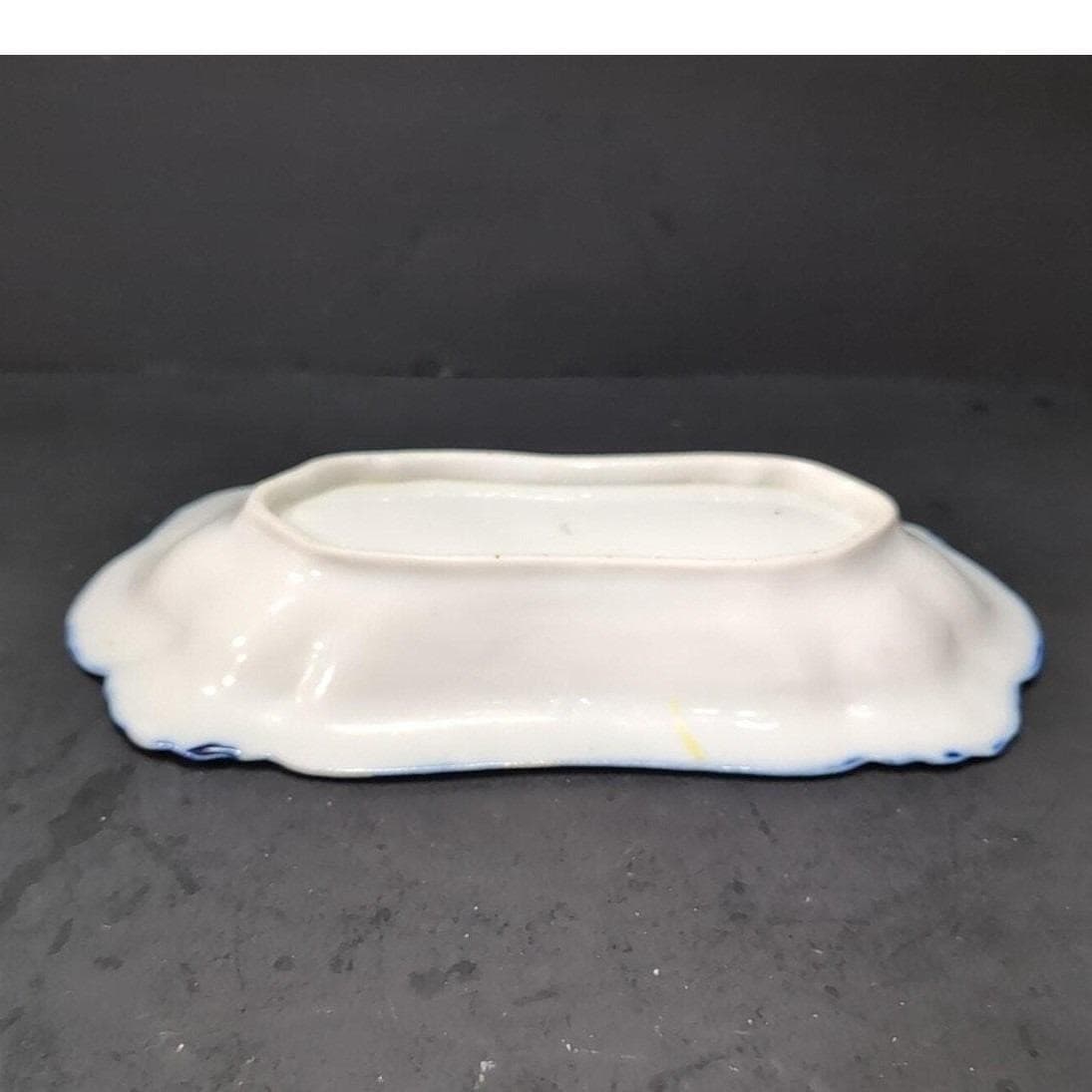 Asian Footed Porcelain Trinket Bowl, Hand Painted Plate, Makers Mark Keepsake - Thumbnail 10