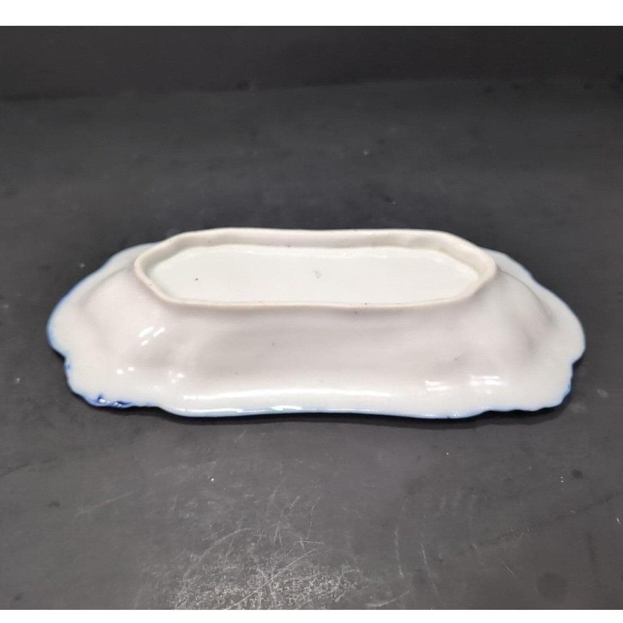 Asian Footed Porcelain Trinket Bowl, Hand Painted Plate, Makers Mark Keepsake - Thumbnail 8