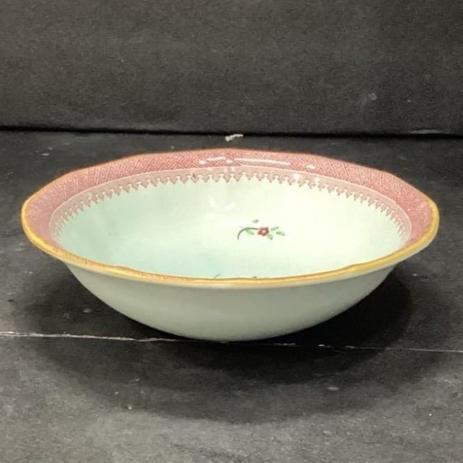 Adams Calyx Ware Lowestoft Dessert Bowl, Hand-Painted Fruit, Vtg English Pottery - Thumbnail 11