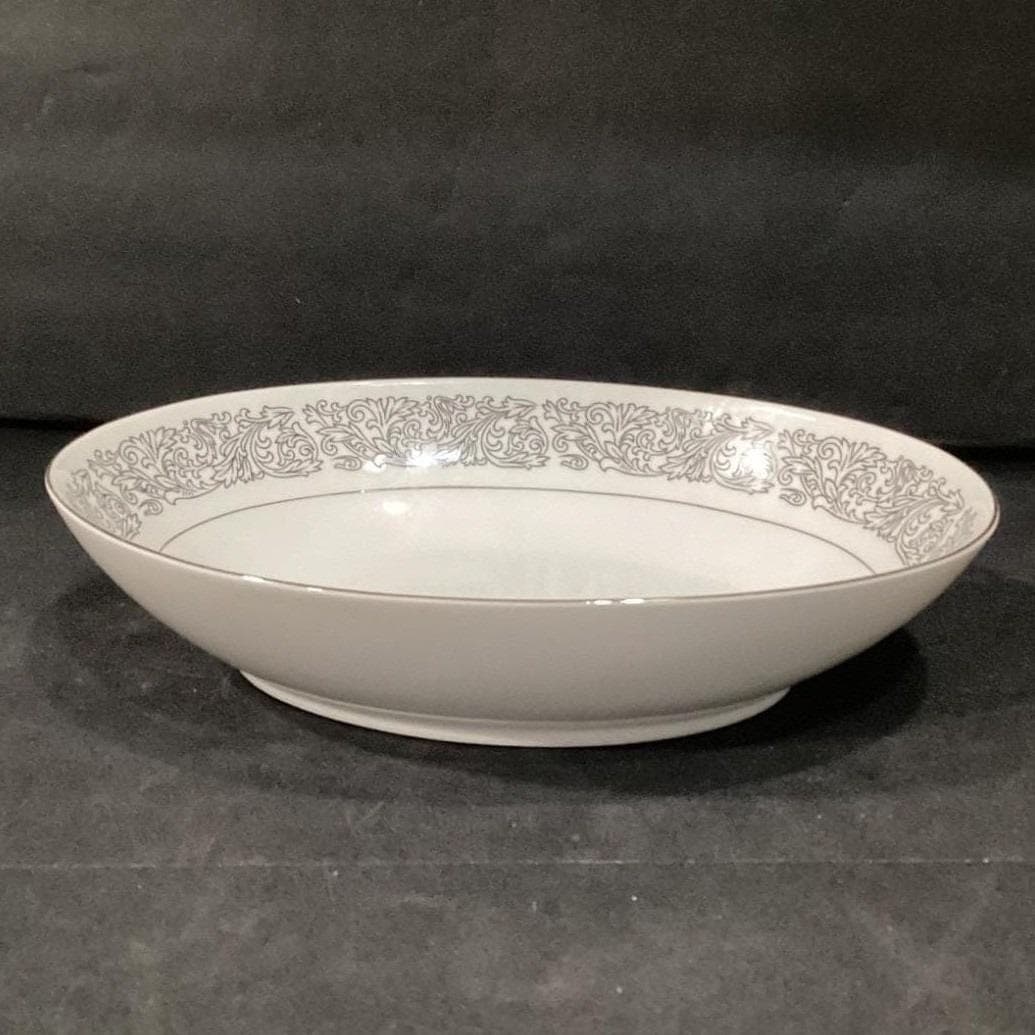 Brookwood Porcelain "Santiago" Oval Vegetable Bowl, Vintage White Serveware - Thumbnail 11
