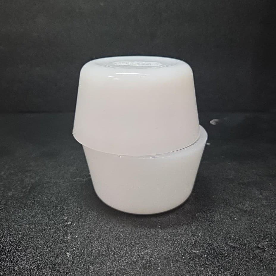 Glasbake Milk Glass Custard Ramekins, Set of 2, Dessert Cups, White Glassware - Thumbnail 4