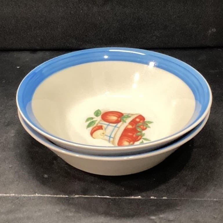 Atico International Cereal Bowls, Set of 2, Apples In A Basket, Fruit Stoneware - Thumbnail 11
