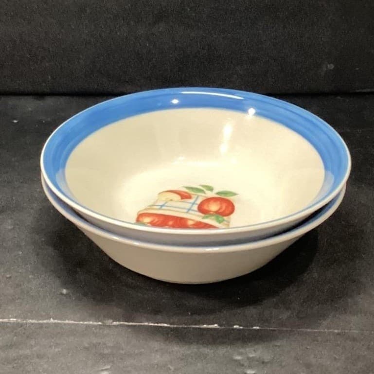 Atico International Cereal Bowls, Set of 2, Apples In A Basket, Fruit Stoneware - Thumbnail 10