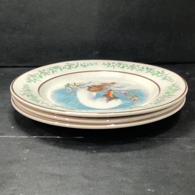 Avon "Gentle Moments" Collector Plates, Set of 3, Vtg Enoch Wedgwood Tunstall - Thumbnail 9