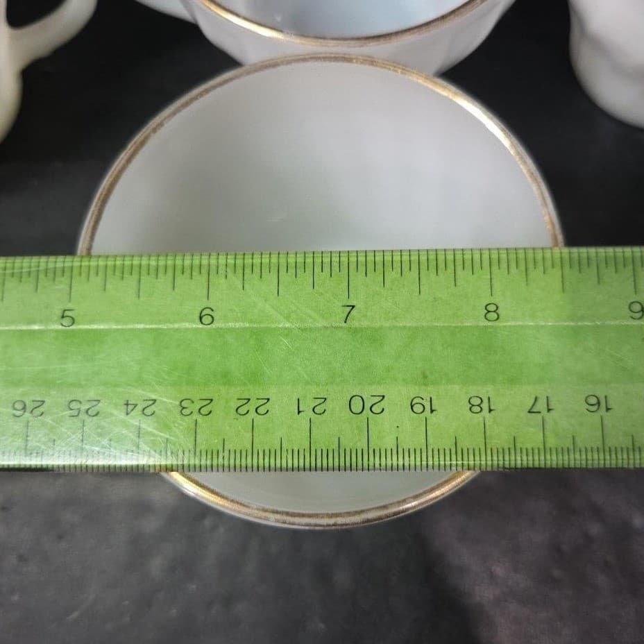 Anchor Hocking Suburbia Coffee Cups, Set of 4, Vintage Milk Glass Replacements - Thumbnail 10