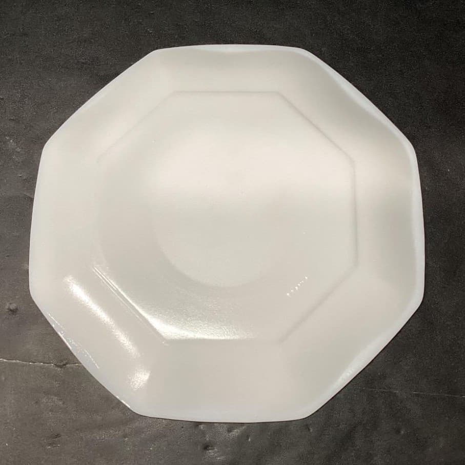 Arcopal France Novoctime Appetizer Plates, Set of 3, Vintage White Opal Glass - Thumbnail 4