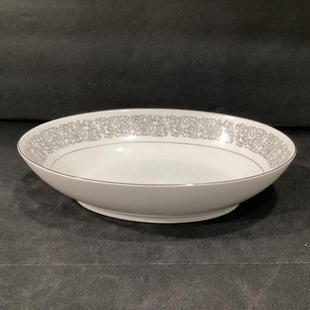 Brookwood Porcelain "Santiago" Oval Vegetable Bowl, Vintage White Serveware - Thumbnail 9