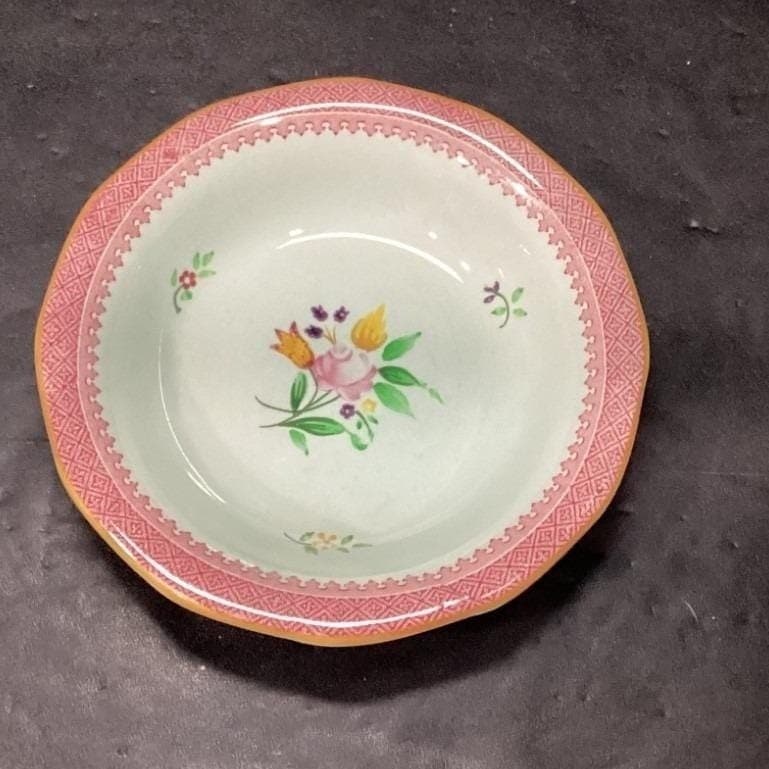 Adams Calyx Ware Lowestoft Berry Bowls, Set of 2, Hand-Painted Fruit Tableware - Thumbnail 3