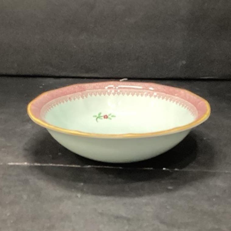 Adams Calyx Ware Lowestoft Dessert Bowl, Hand-Painted Fruit, Vtg English Pottery - Thumbnail 8