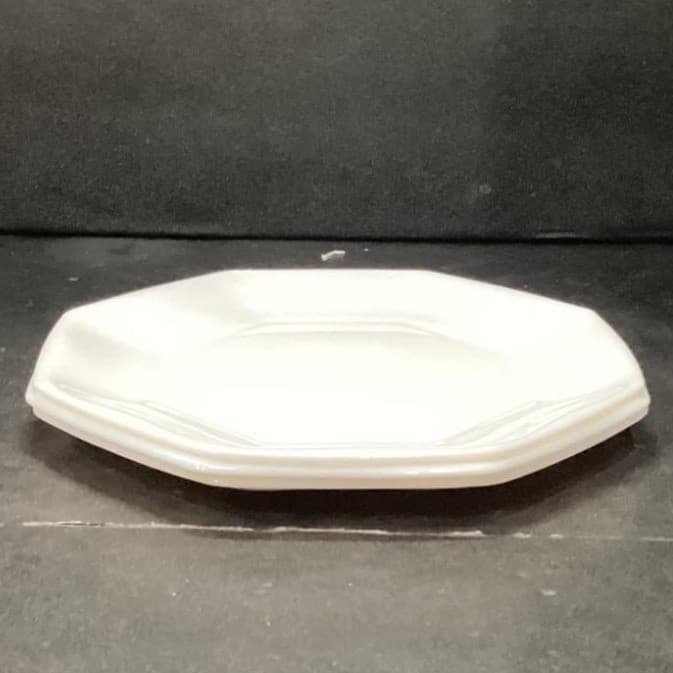 Arcopal France Novoctime Appetizer Plates, Set of 3, Vintage White Opal Glass - Thumbnail 8