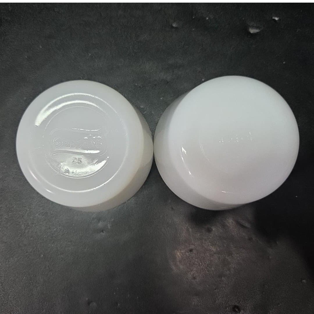 Glasbake Milk Glass Custard Ramekins, Set of 2, Dessert Cups, White Glassware - Thumbnail 7