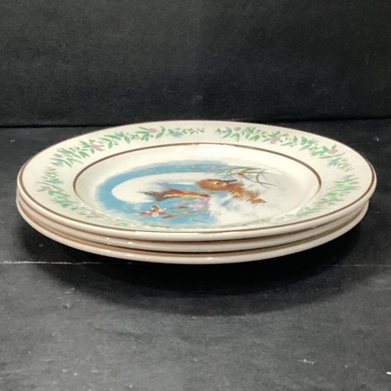 Avon "Gentle Moments" Collector Plates, Set of 3, Vtg Enoch Wedgwood Tunstall - Thumbnail 8
