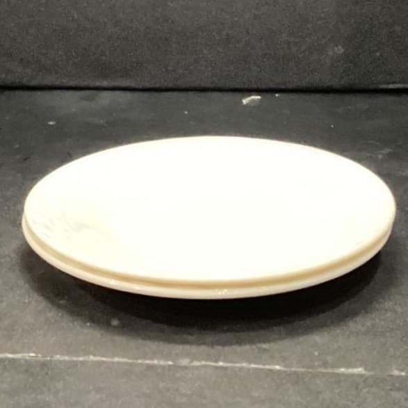 Anchor Hocking Fish Scale Ivory White Basketweave Saucers, Set Of 2, Uranium - Thumbnail 9