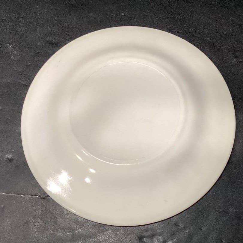 Anchor Hocking Fish Scale Ivory White Basketweave Saucers, Set Of 2, Uranium - Thumbnail 4