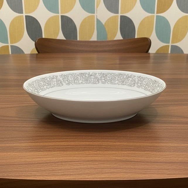 Brookwood Porcelain "Santiago" Oval Vegetable Bowl, Vintage White Serveware