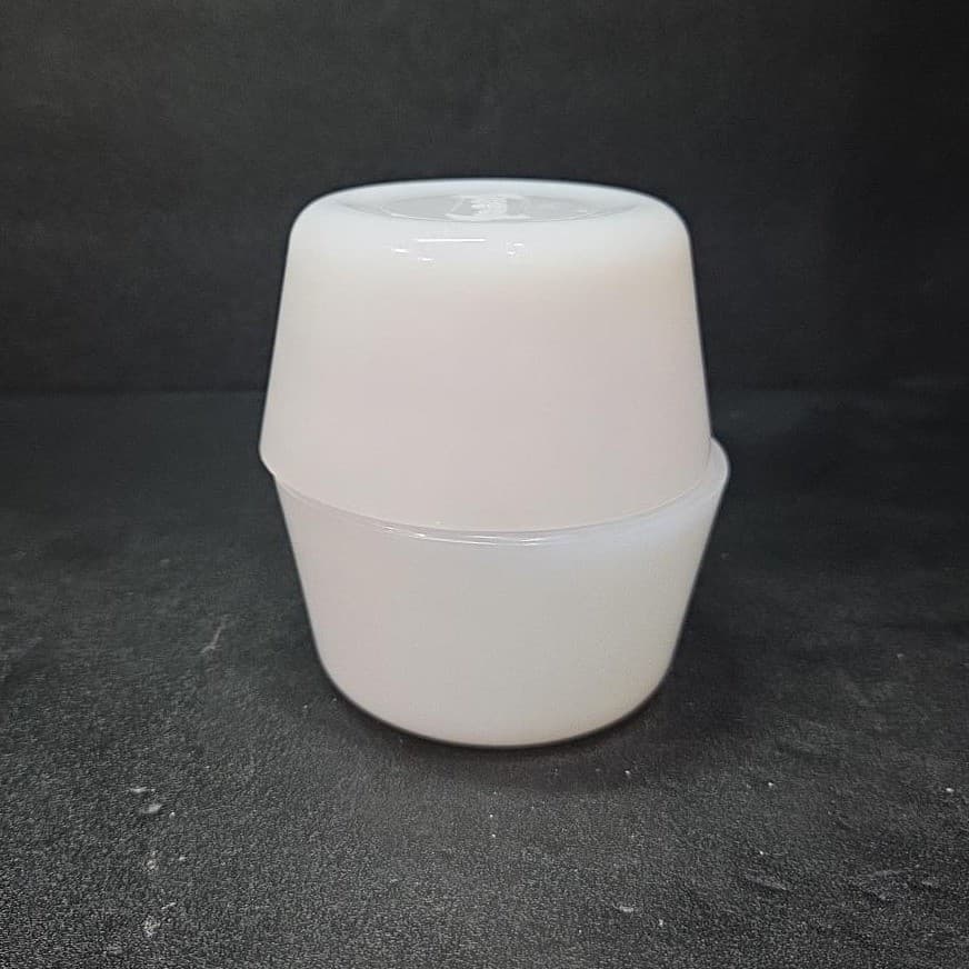 Glasbake Milk Glass Custard Ramekins, Set of 2, Dessert Cups, White Glassware - Thumbnail 5