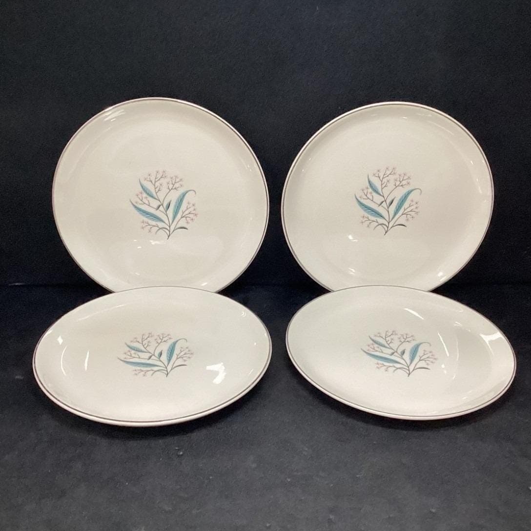 Alliance China Regal Salad Plates, Set of 2, Vintage White Porcelain Dinnerware - Thumbnail 2