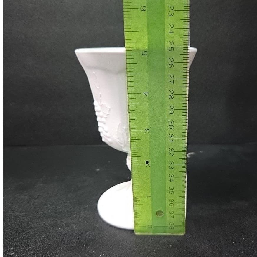 Milk Glass Colony Harvest Goblet, Grapes & Leaves Design, Replacement Stemware - Thumbnail 9