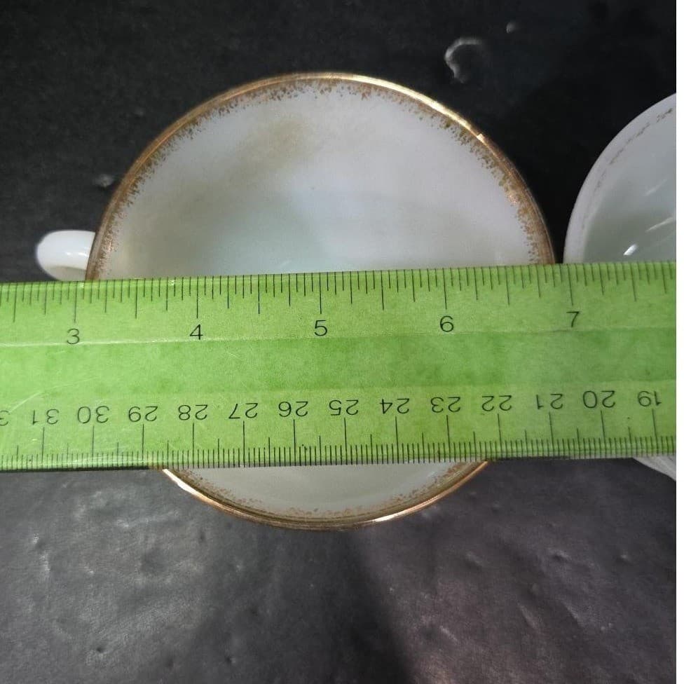 Anchor Hocking Fire King White Teacups, Set Of 2, Vintage Replacement Milk Glass - Thumbnail 10