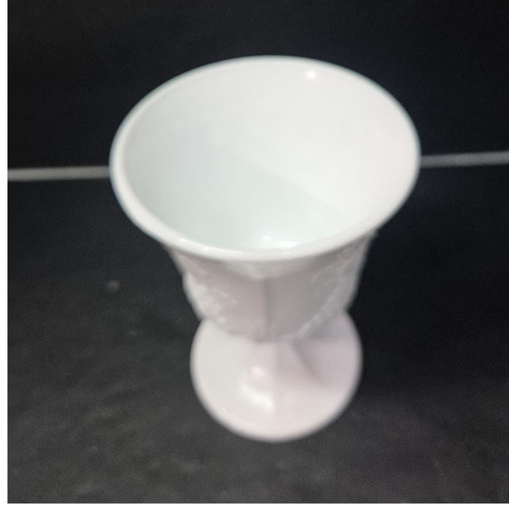 Milk Glass Colony Harvest Goblet, Grapes & Leaves Design, Replacement Stemware - Thumbnail 6