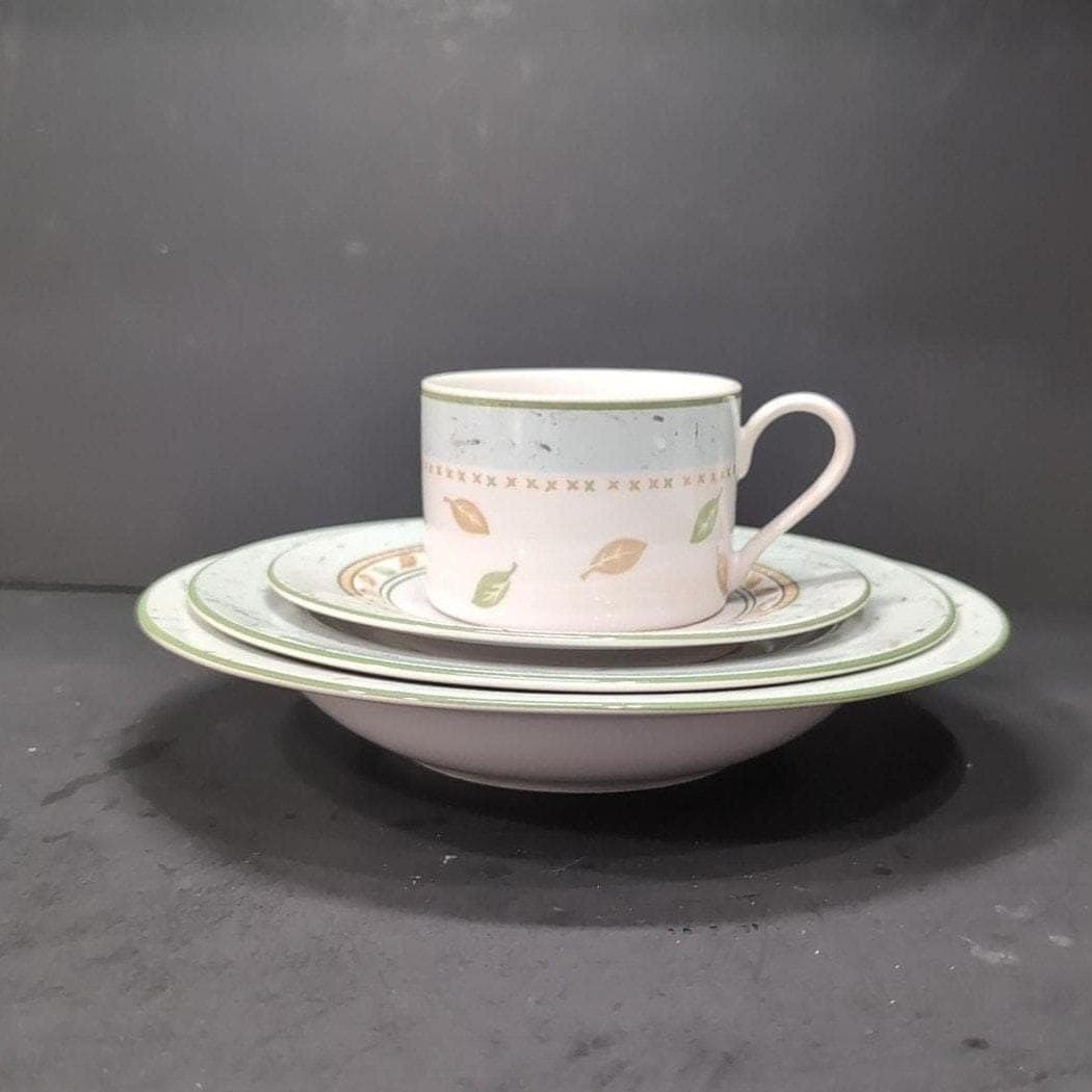 Johnson Brothers Paper Leaves Stoneware Vintage 3-Piece Place Setting Dinnerware - Thumbnail 8