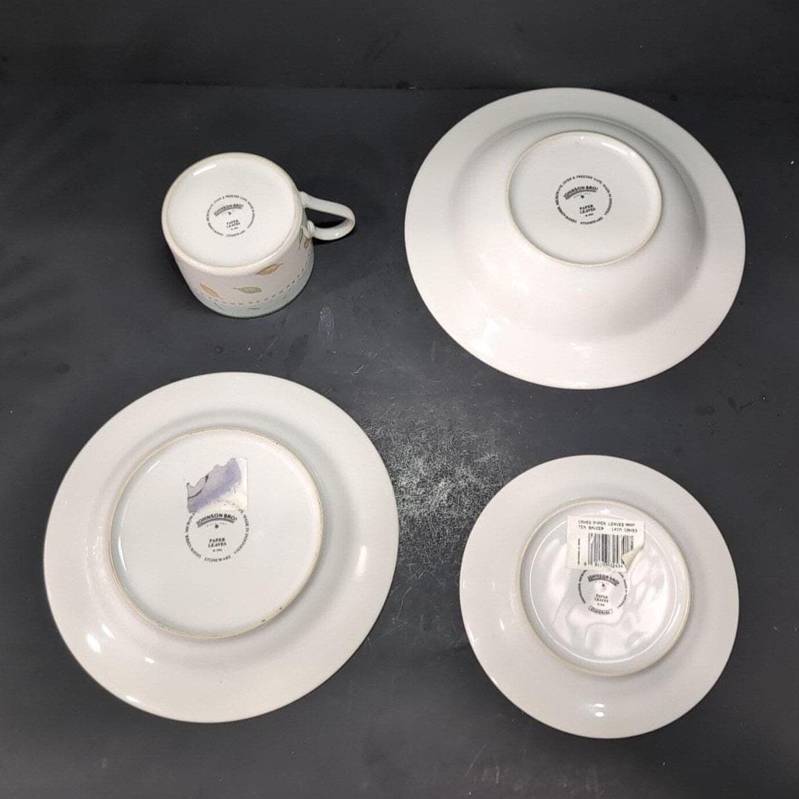 Johnson Brothers Paper Leaves Stoneware Vintage 3-Piece Place Setting Dinnerware - Thumbnail 11