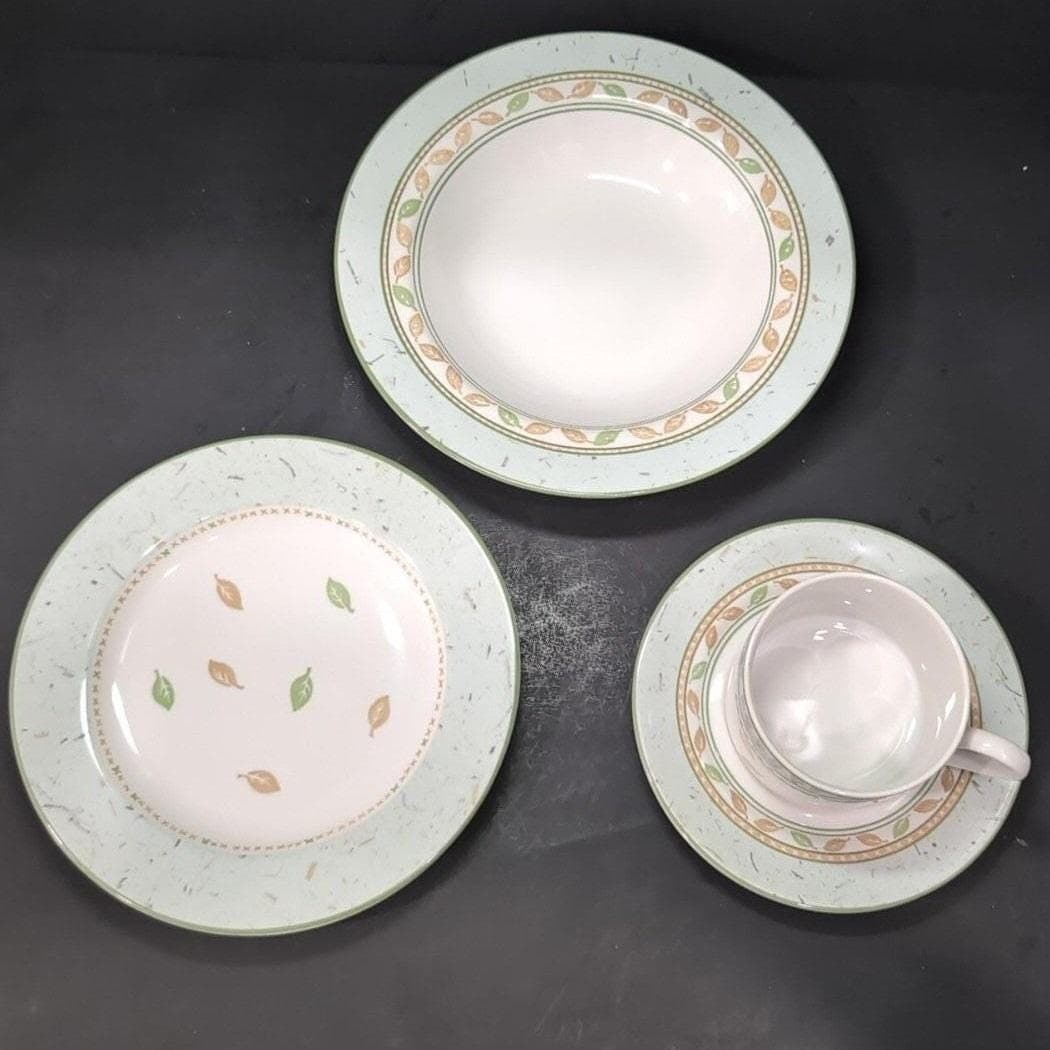 Johnson Brothers Paper Leaves Stoneware Vintage 3-Piece Place Setting Dinnerware - Thumbnail 10