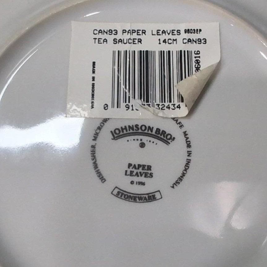 Johnson Brothers Paper Leaves Stoneware Vintage 3-Piece Place Setting Dinnerware - Thumbnail 7