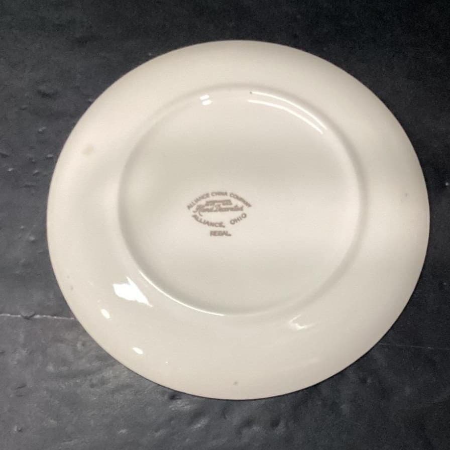 Alliance China Regal Salad Plates, Set of 2, Vintage White Porcelain Dinnerware - Thumbnail 4