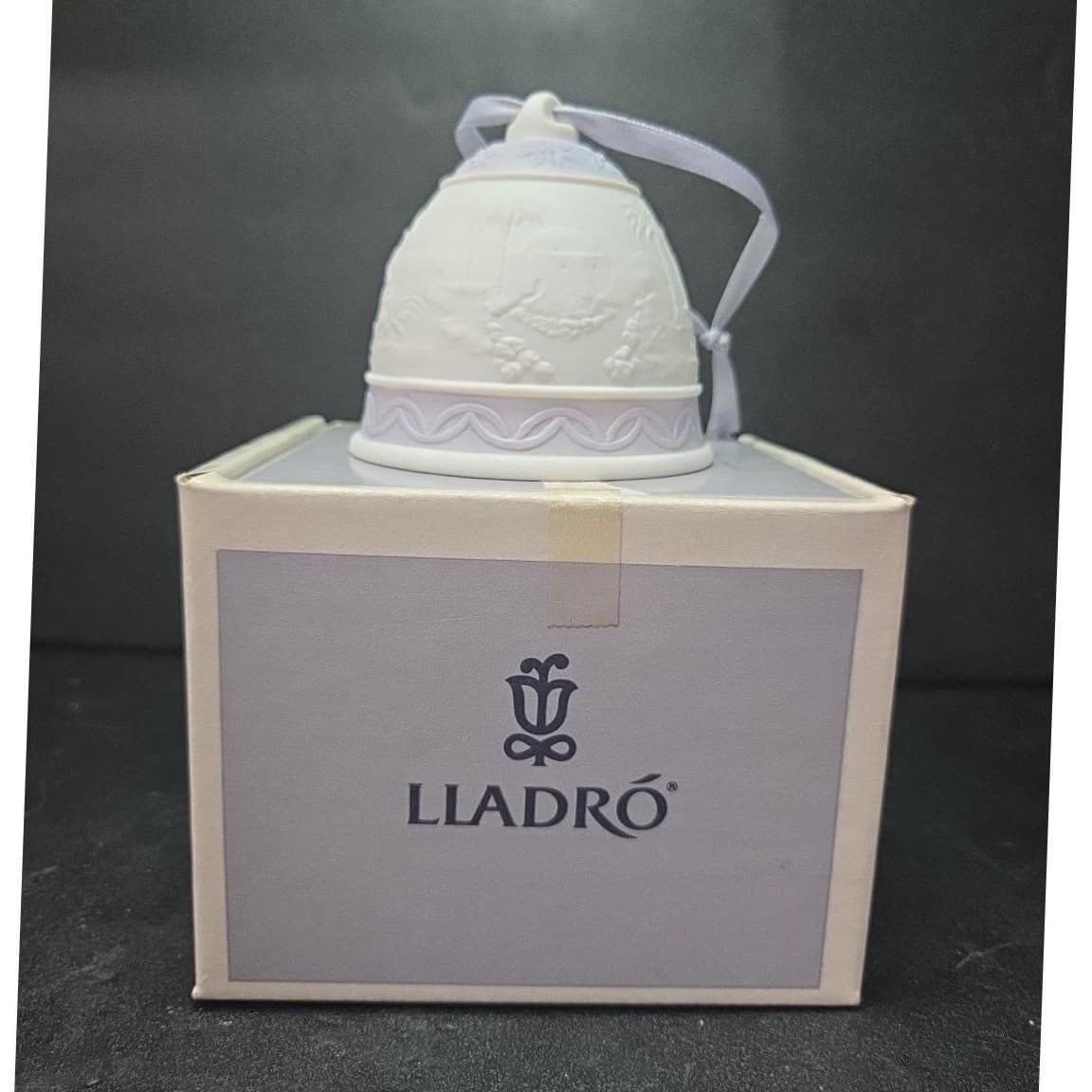 Lladro Porcelain Christmas Bell, Vintage Holiday Decor, '93 Boxed Yuletide Chime - Thumbnail 3