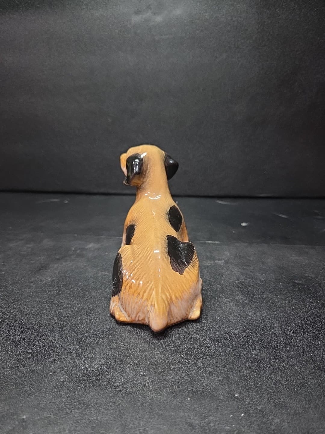 Ceramic Dog Hunting Figurine, Spot Brown Glossy Statue, Vintage Animal Pet - Thumbnail 5