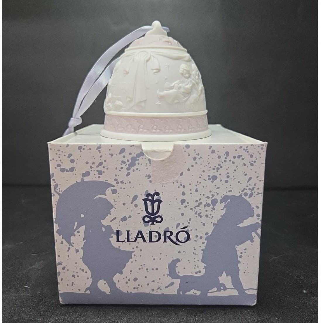 Lladro Porcelain Christmas Bell, Vintage Tree Ornament, '95 Boxed Yuletide Chime - Thumbnail 5