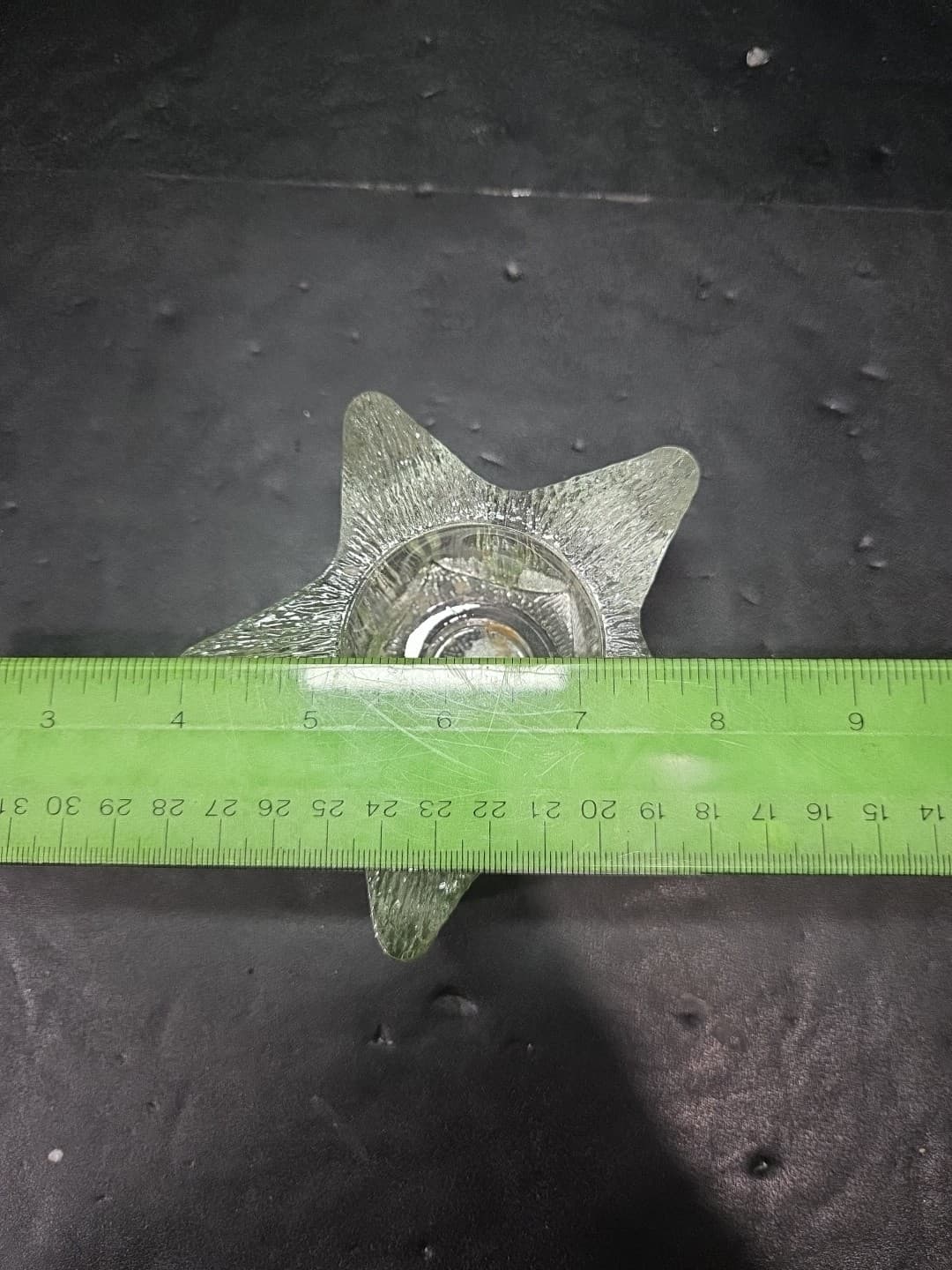 Avon Starbright Star Shape Candle Holder 1980, Thick Glass, Textured Vtg Decor - Thumbnail 6
