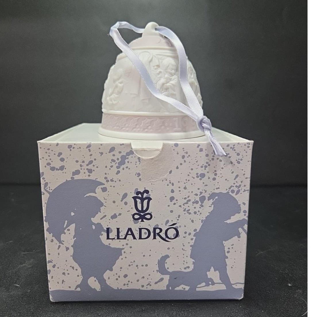 Lladro Porcelain Christmas Bell, Vintage Tree Ornament, '95 Boxed Yuletide Chime - Thumbnail 4