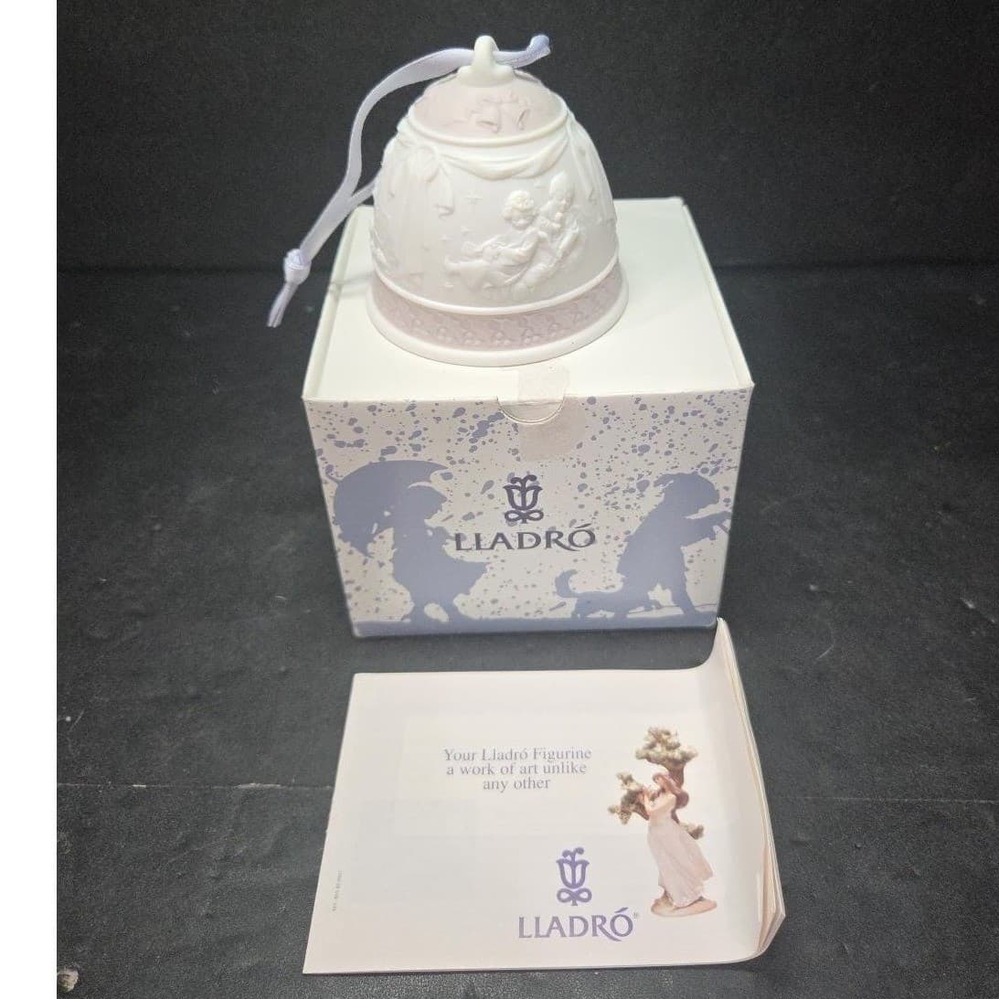Lladro Porcelain Christmas Bell, Vintage Tree Ornament, '95 Boxed Yuletide Chime - Thumbnail 2