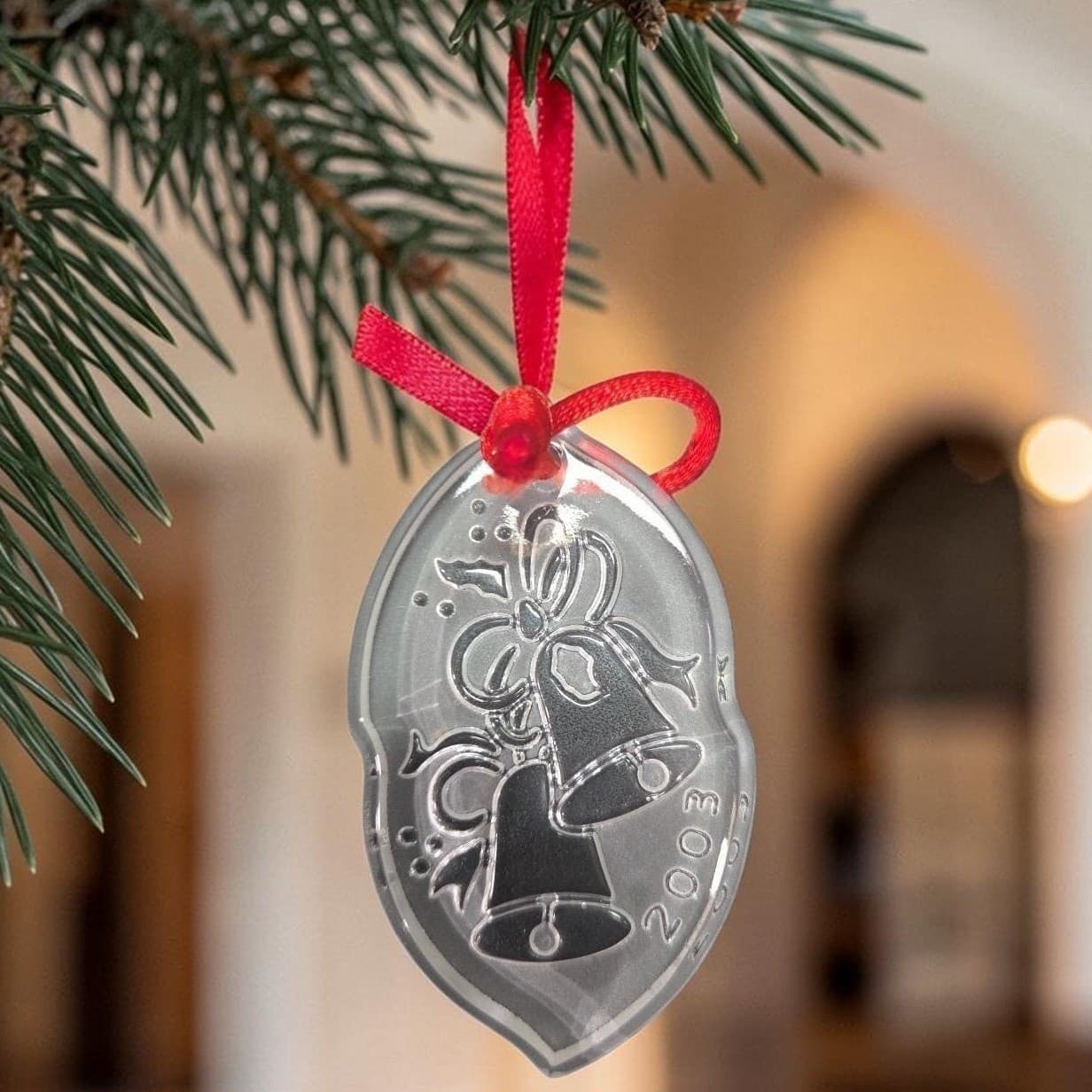 Waterford Crystal Songs Of Christmas Silver Bells Ornament, 2003 8th Edition